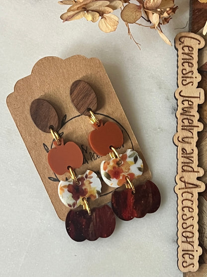 Three Layered Pumpkins - Acrylic/Wood