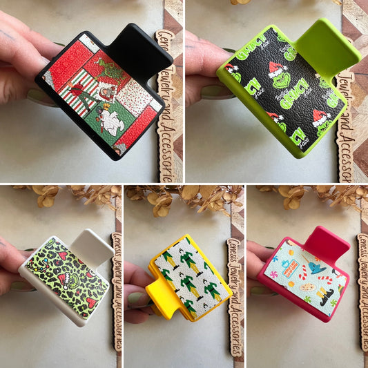 2" Claw Clips - Christmas