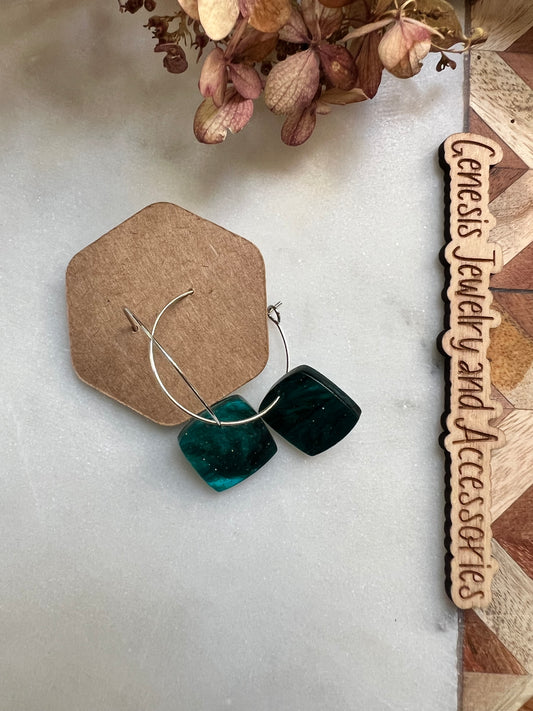 Emerald Hoops