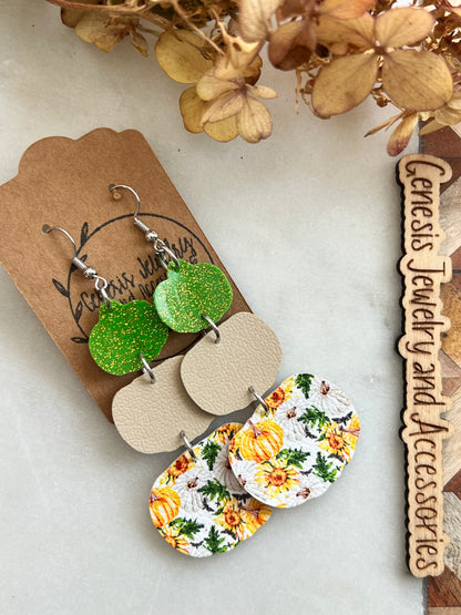 Three Layered Pumpkins - Faux Leather