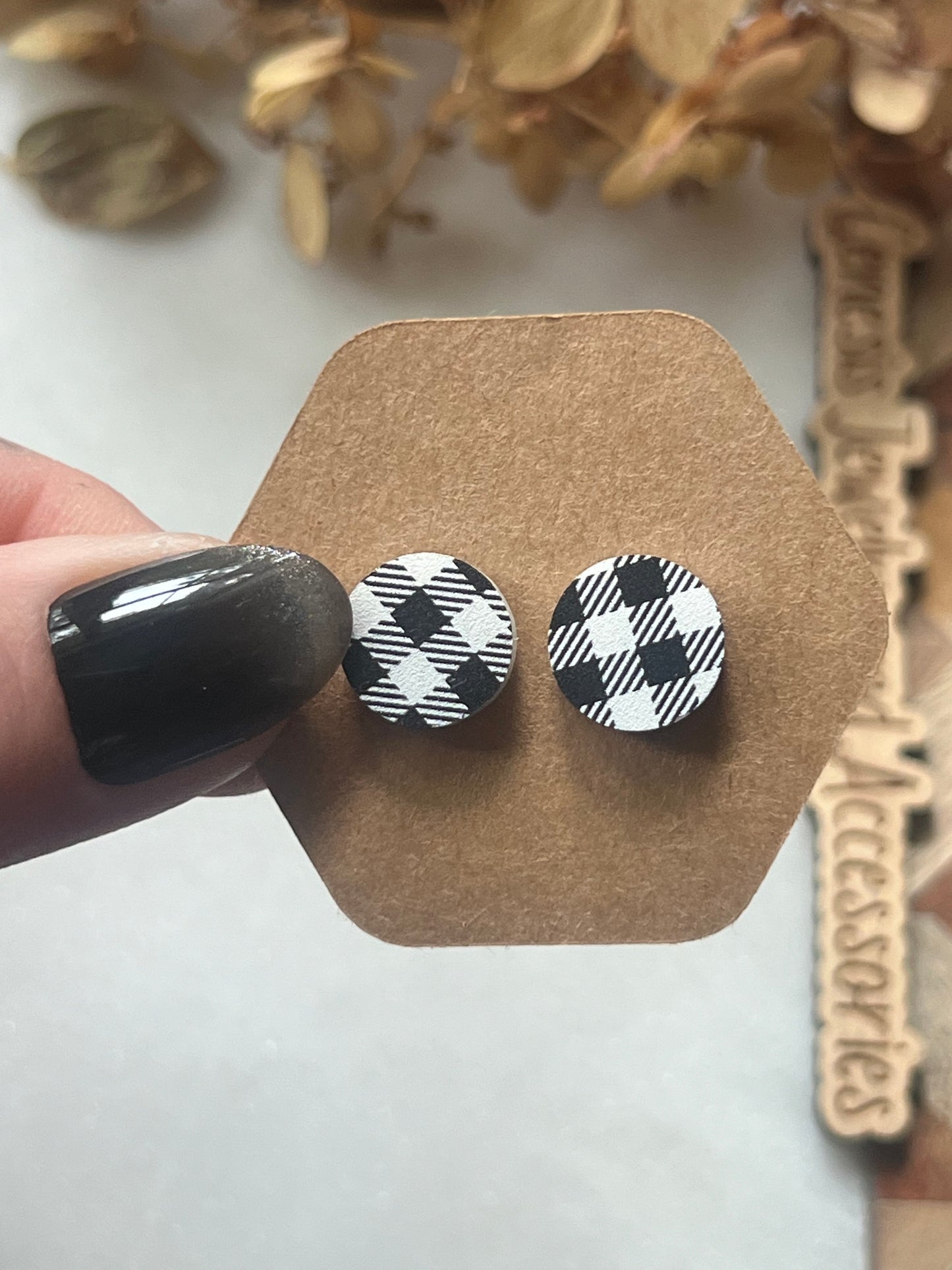 Black + White Studs