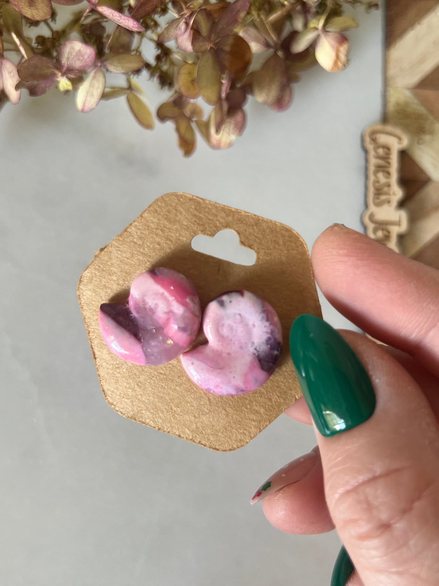 Shark’s Eye Shell - Clay Studs