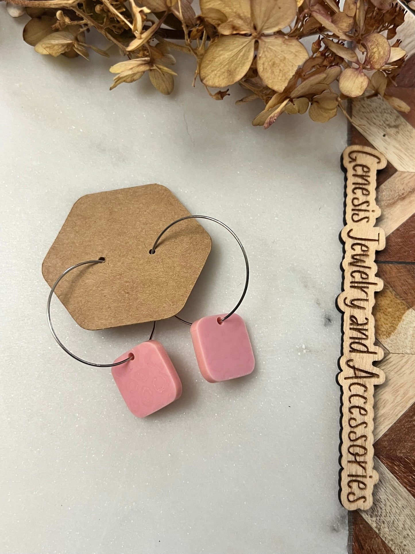 Muted Leopard Hoops