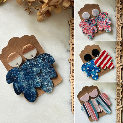 Embossed Leaf - Patriotic