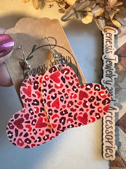 Hearts with Leopard Print