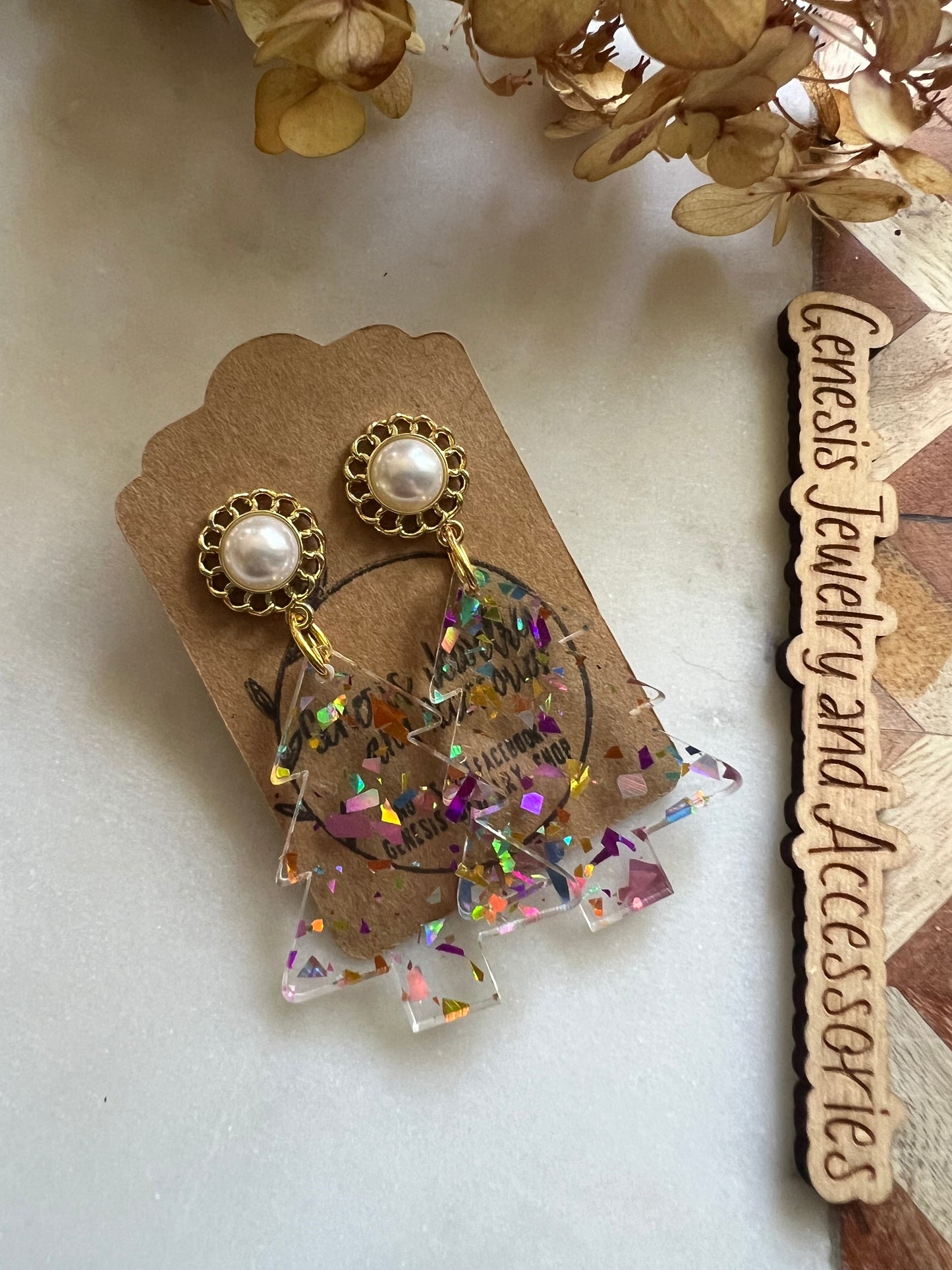Christmas Trees - Stud Back Dangles