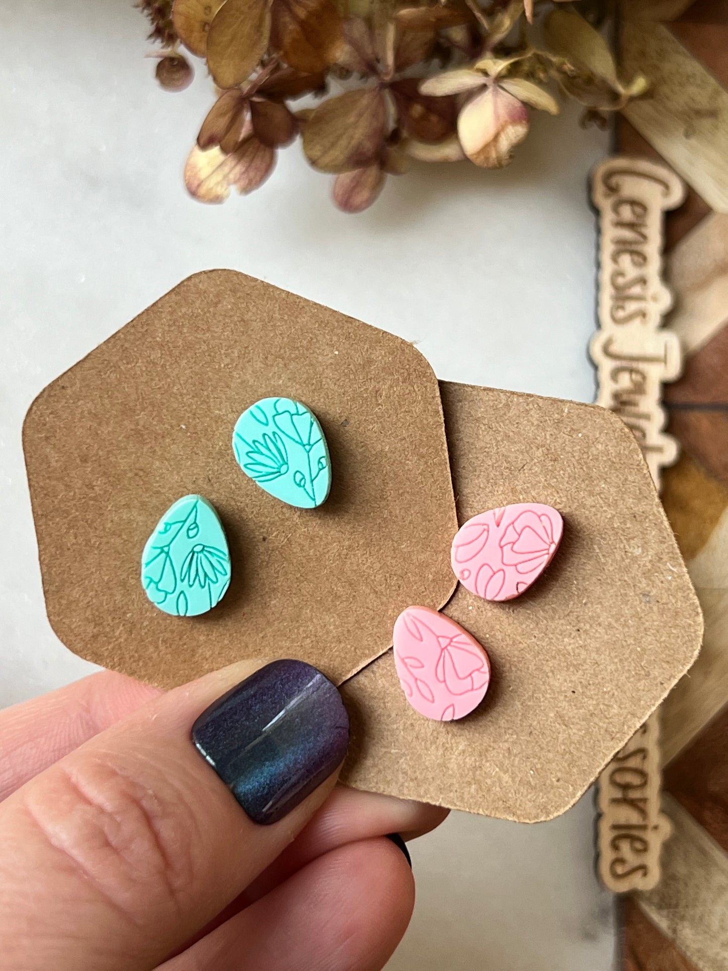 Floral Egg Studs