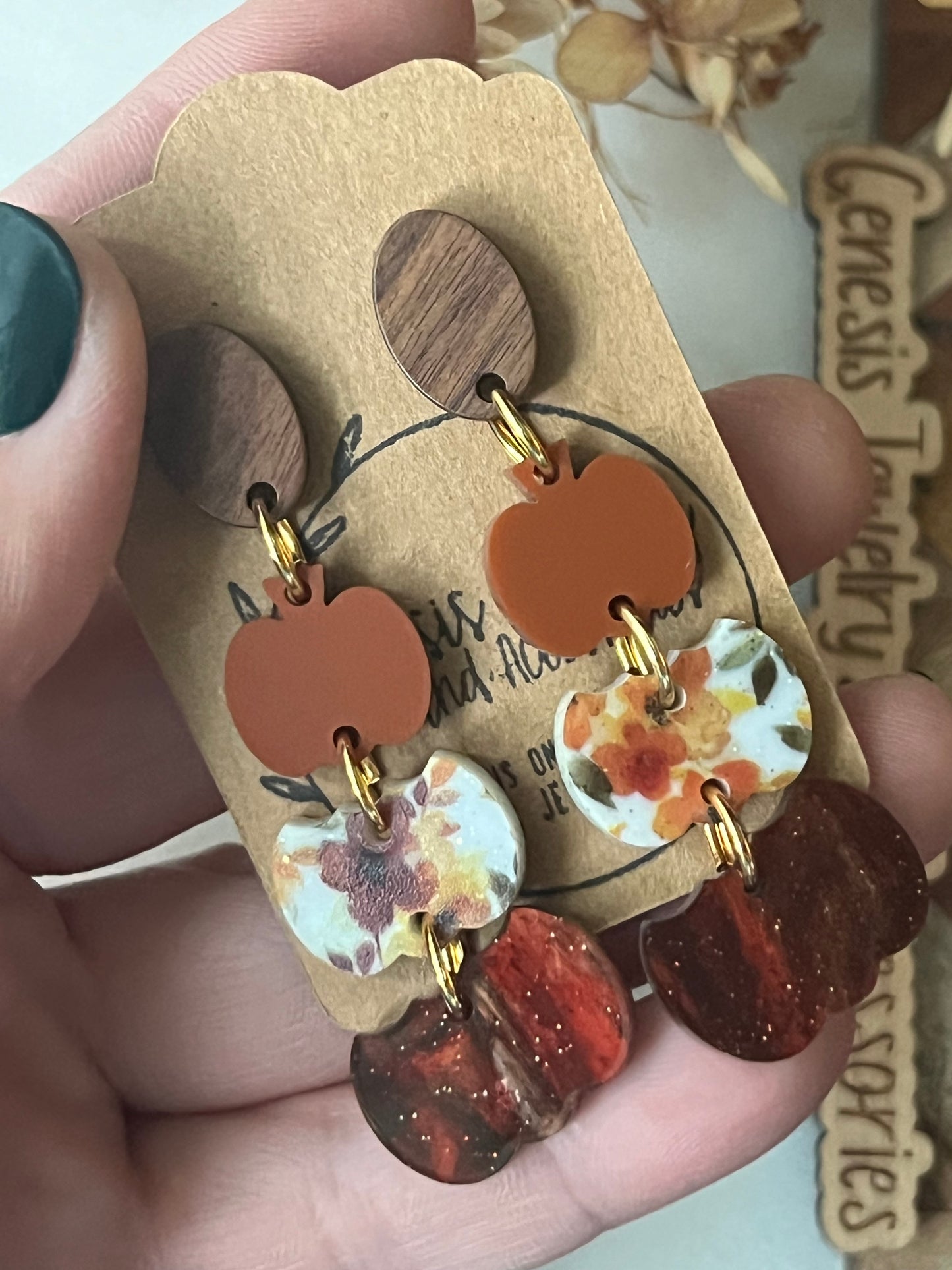 Three Layered Pumpkins - Acrylic/Wood