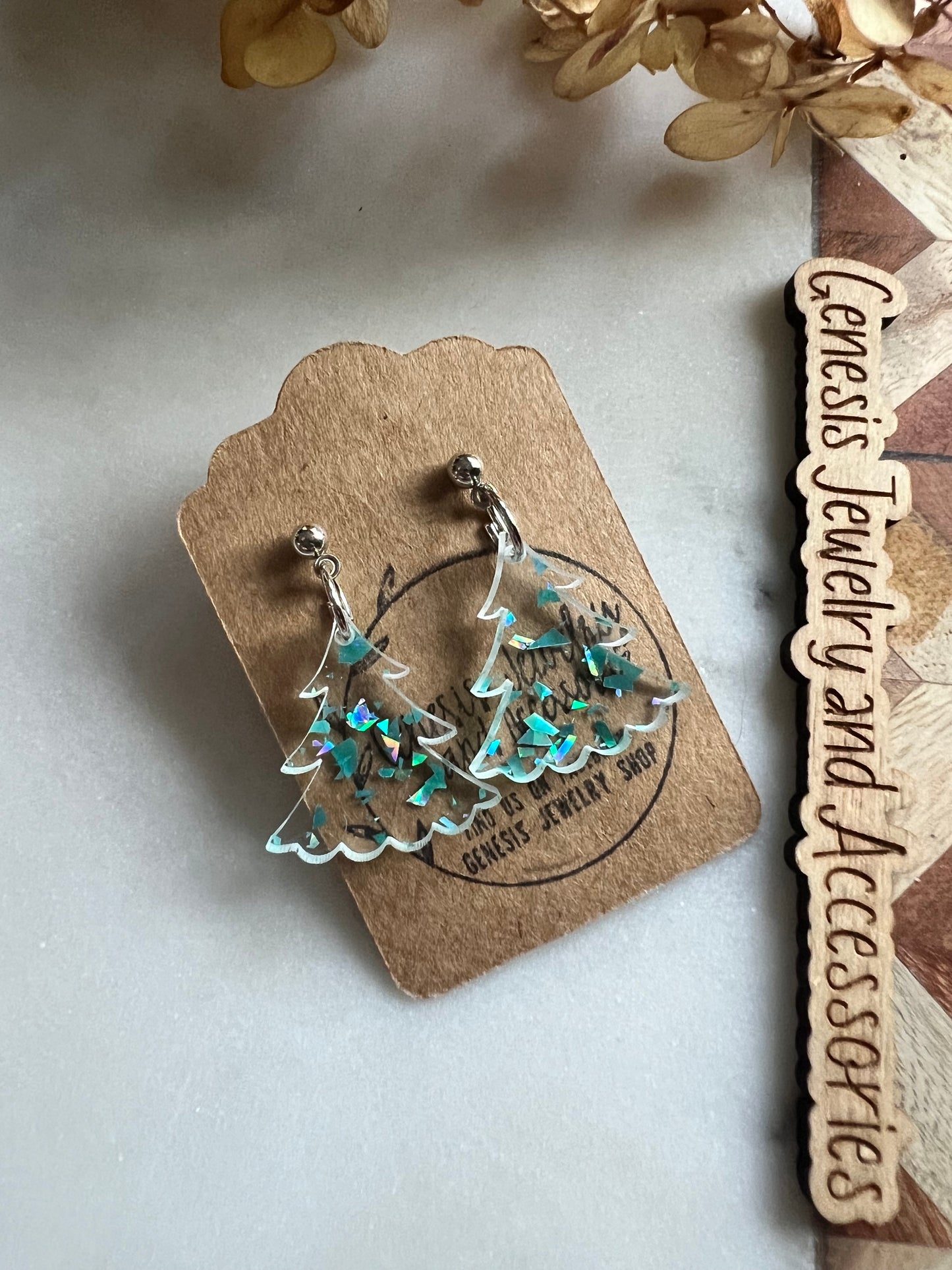 Christmas Trees - Stud Back Dangles