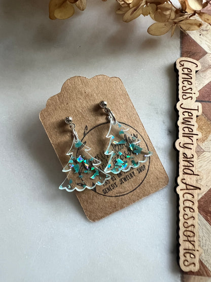 Christmas Trees - Stud Back Dangles