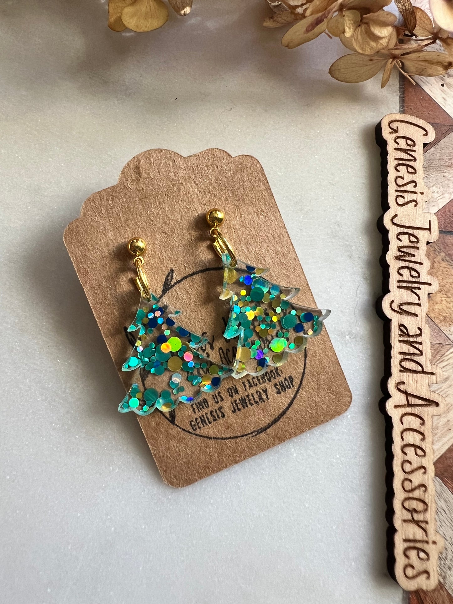 Christmas Trees - Stud Back Dangles