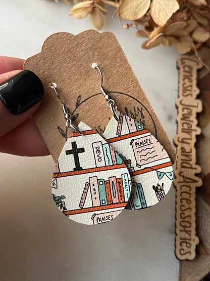 Bible Themed Dangle - Faux Leather