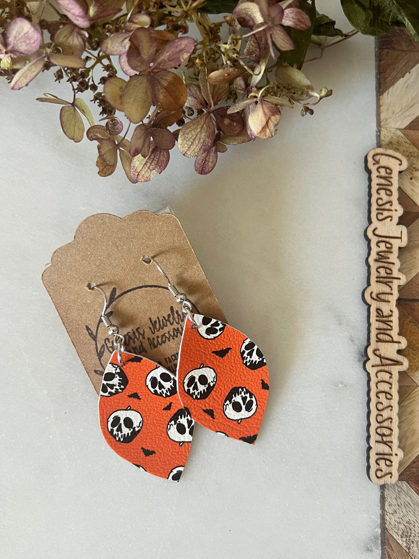 One Layered Halloween Themed Earrings