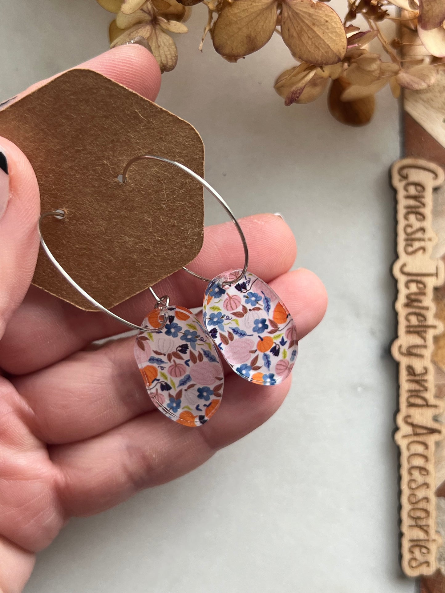 Leaf and Pumpkin Hoops