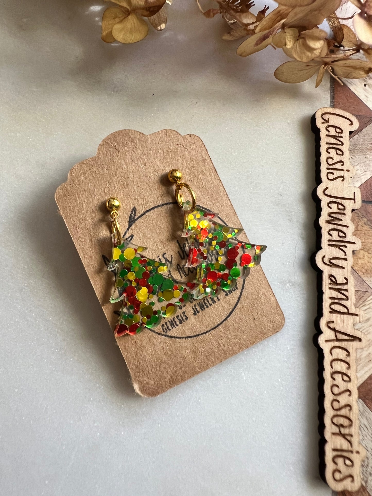 Christmas Trees - Stud Back Dangles