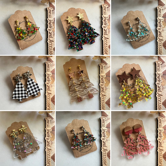 Christmas Trees - Stud Back Dangles