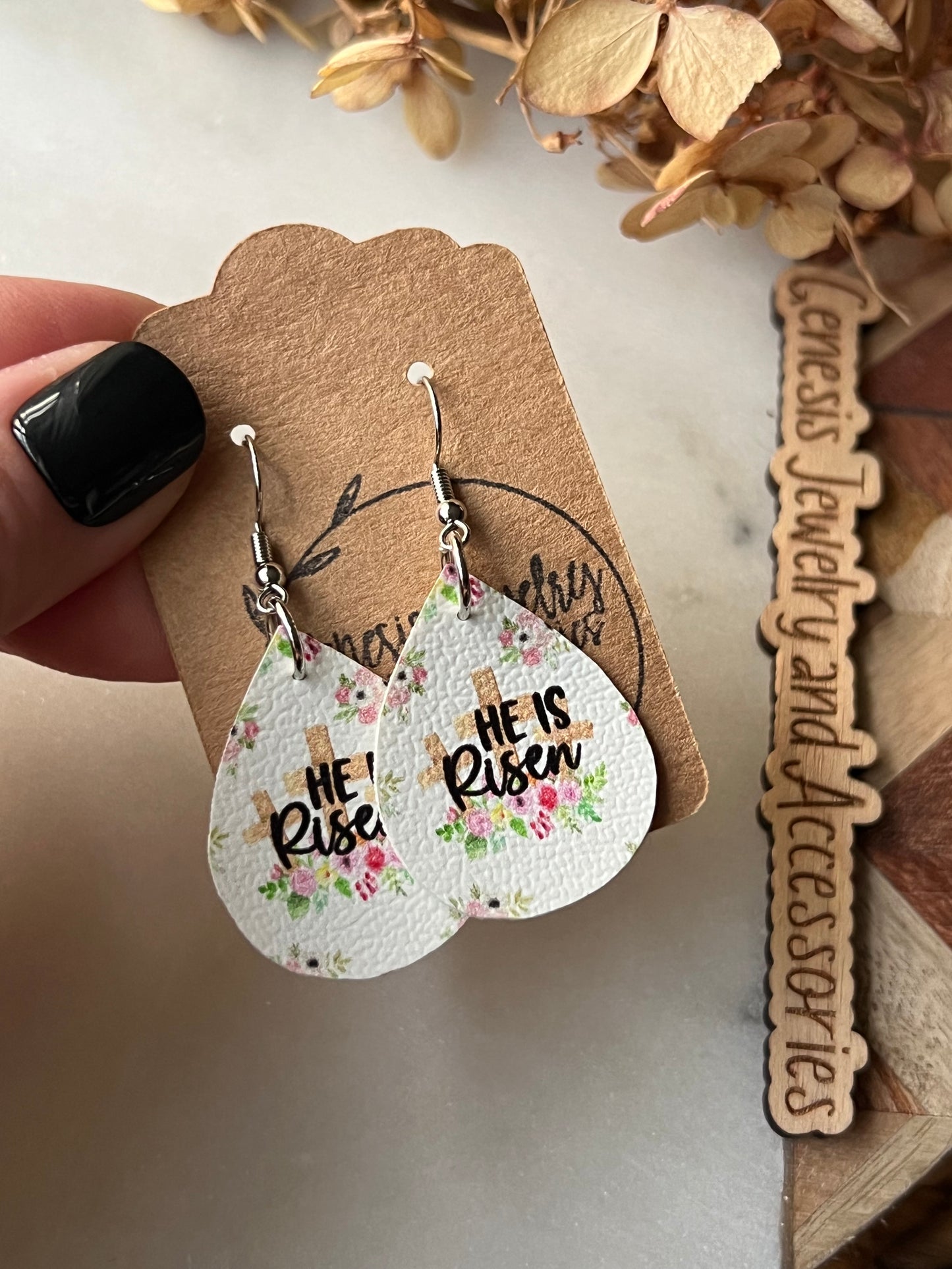 Bible Themed Dangle - Faux Leather