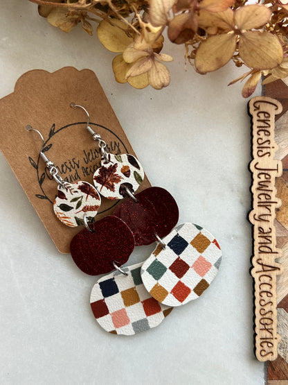 Three Layered Pumpkins - Faux Leather