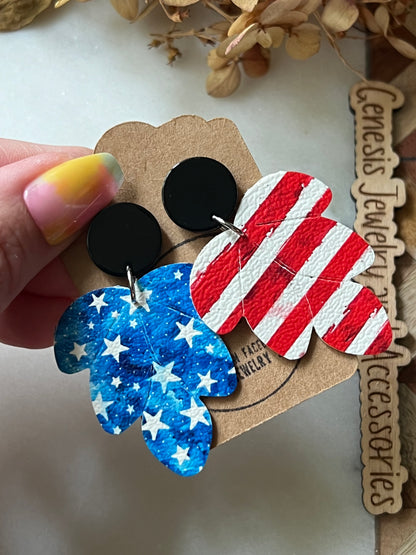 Embossed Leaf - Patriotic