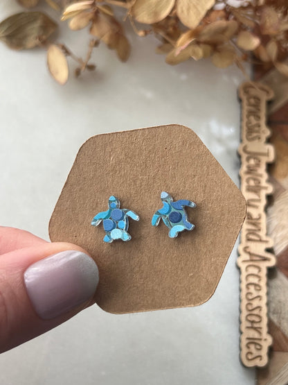 Small Sea Turtles - Acrylic Studs