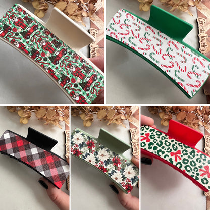 4" Claw Clips - Christmas