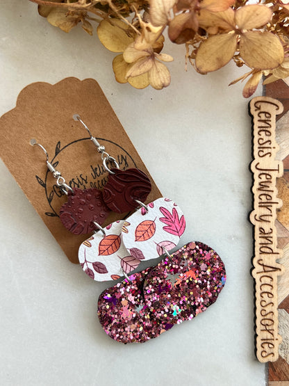 Three Layered Pumpkins - Faux Leather
