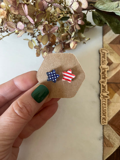 Red, White, and Blue Studs