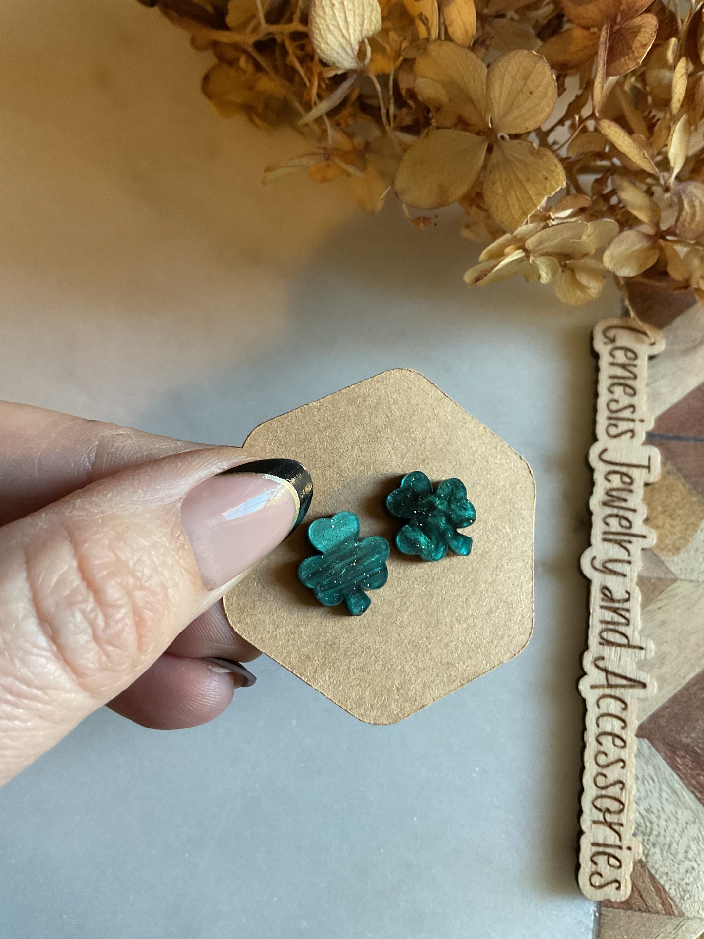 Acrylic/Clay Shamrocks