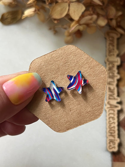 Red, White, and Blue Studs