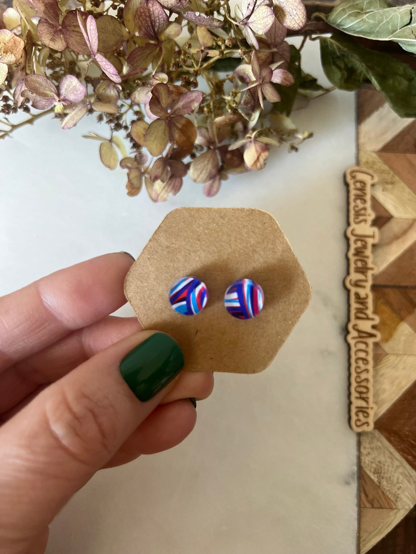 Red, White, and Blue Studs