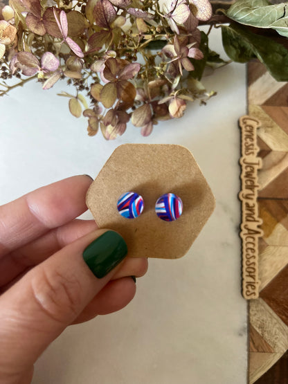 Red, White, and Blue Studs