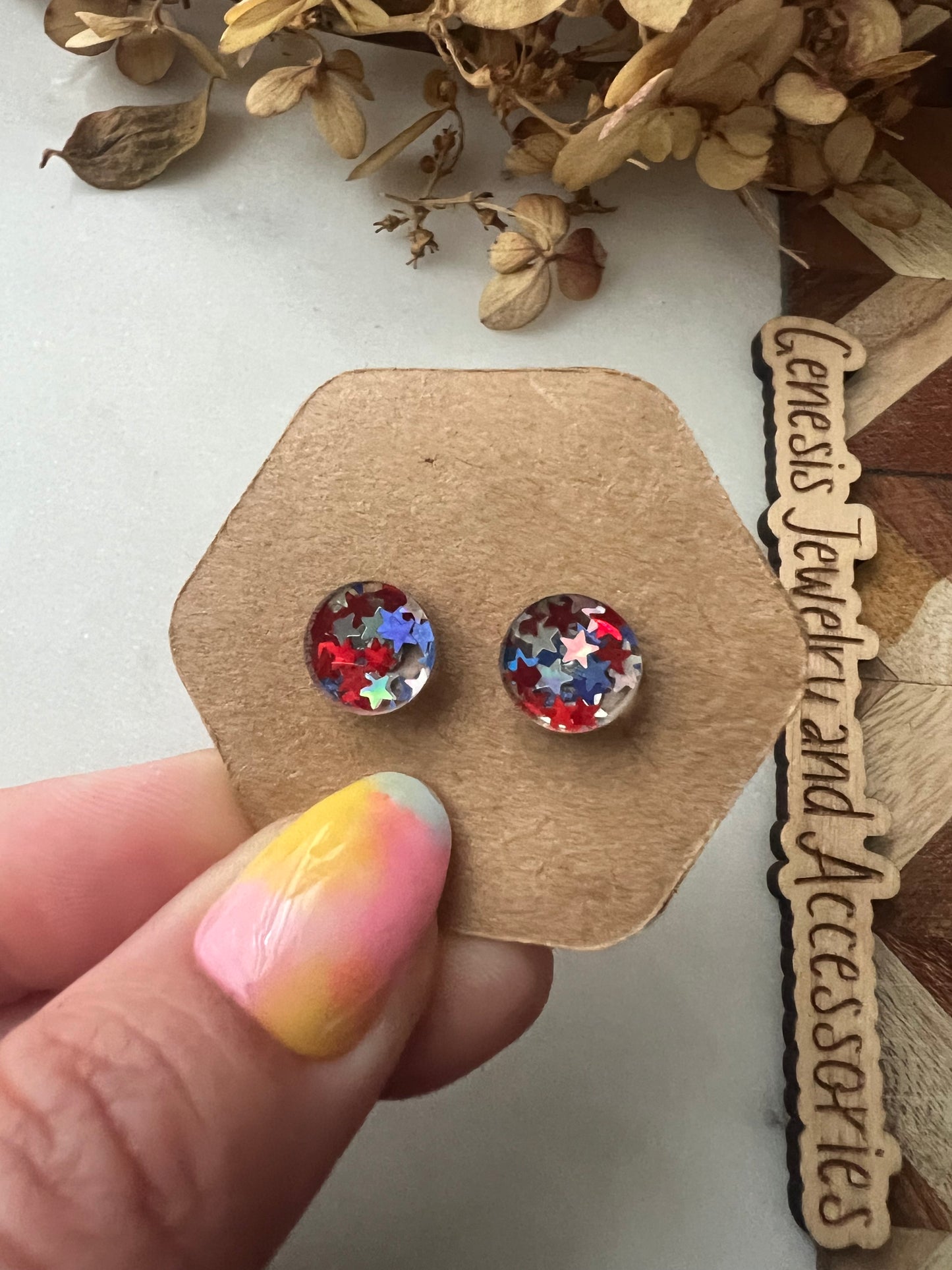 Red, White, and Blue Studs