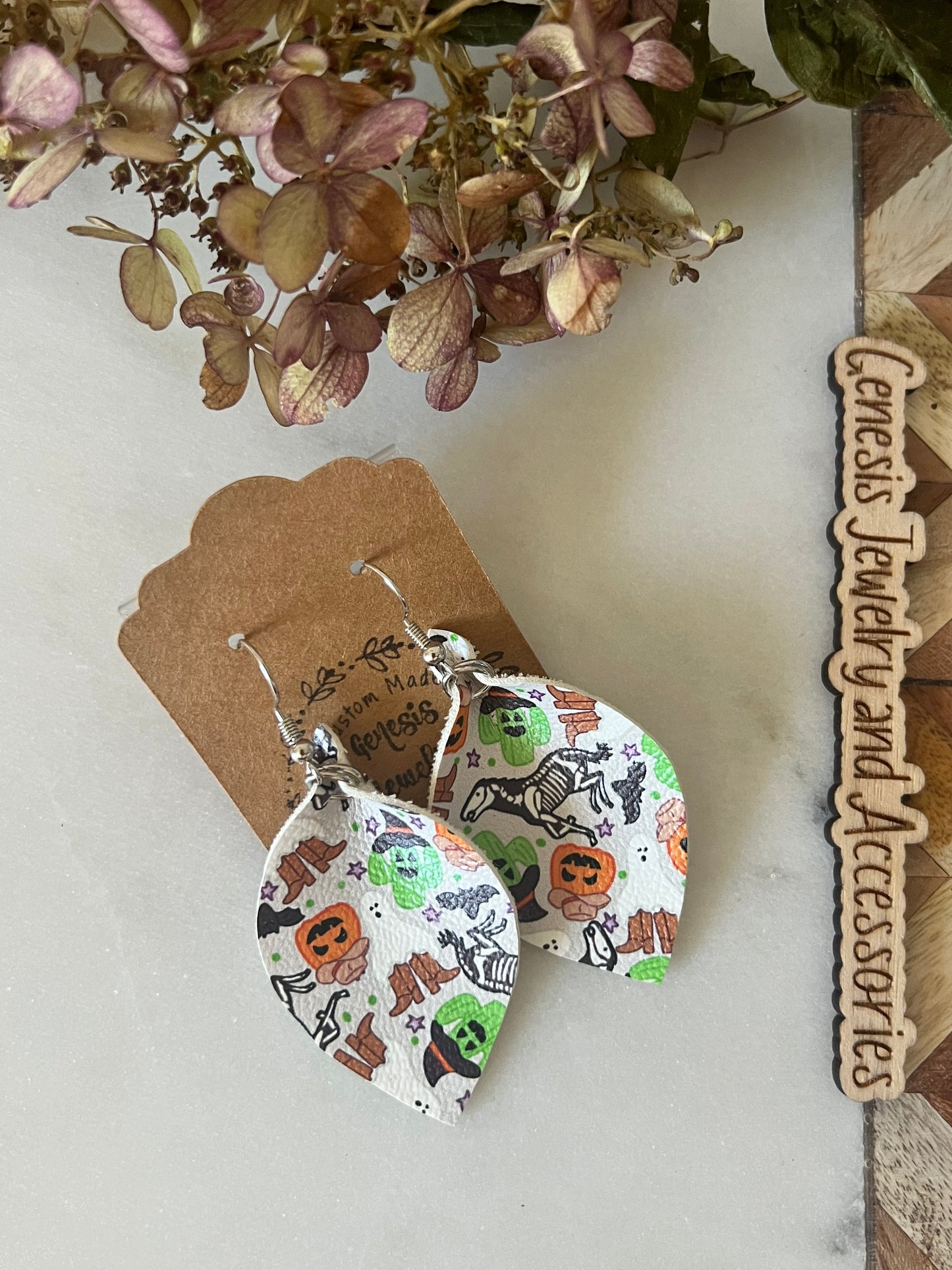 One Layered Halloween Themed Earrings