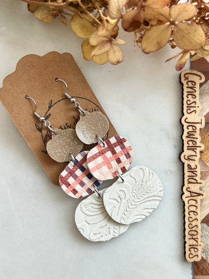 Three Layered Pumpkins - Faux Leather