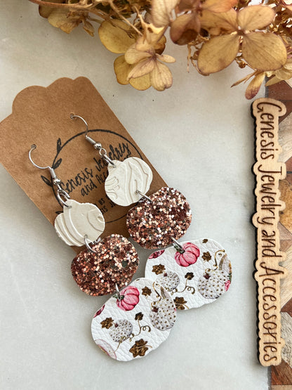 Three Layered Pumpkins - Faux Leather