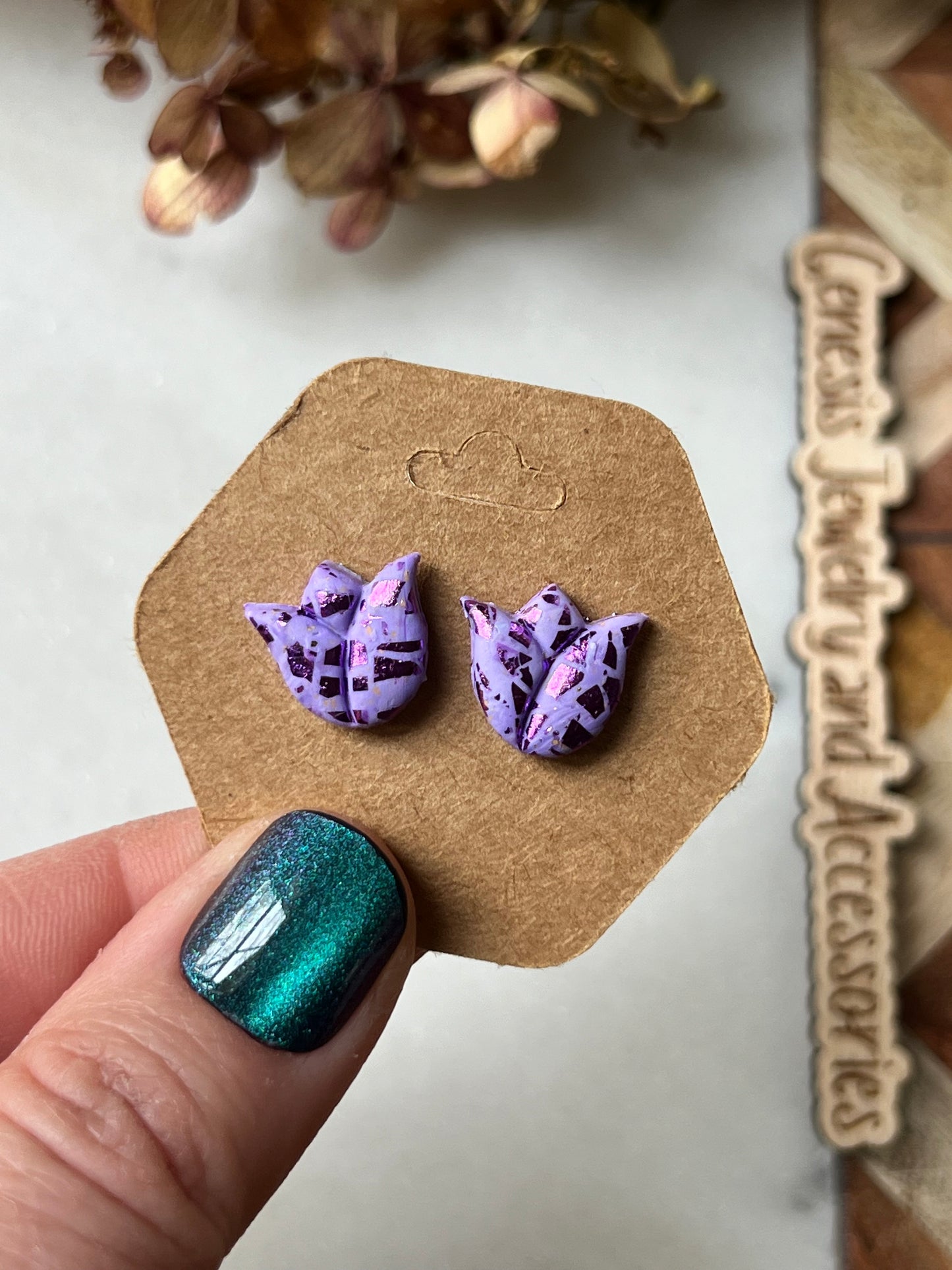 Clay Tulip Studs