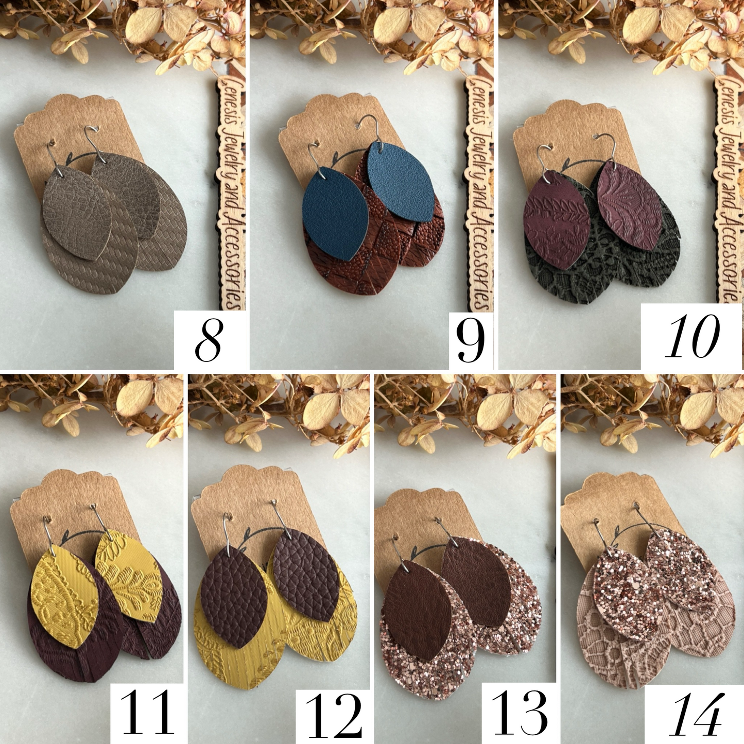 Fringed Leaf - Silver Hook